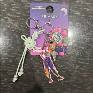 Primark Mint Green K‑Pop Character Charm Keyring bag charm
